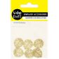 CHARM METAL GOLD LEAF 22MM 6PCS