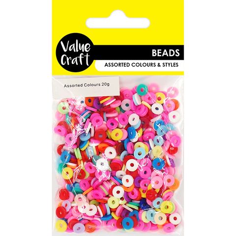 Polymer Clay Beads 6Mm Flat Circle 20G
