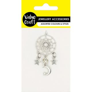 DREAMCATCHER MOON CHARM SILVER 1PC