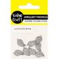 CHARM METAL SILVER LEAF 18MM 8PCS