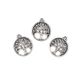 CHARM METAL SILVER TREE 15MM 8PCS