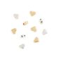 Beads Gold And Silver Hearts 10Pcs