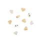 BEADS GOLD AND SILVER HEARTS 10PCS