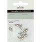 Charm - Flower 10mm Silver 8Pcs