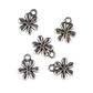 Charm - Flower 10mm Silver 8Pcs