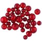 Bead Glass Crackle 6-10Mm Red 38Pcs