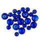 Bead Glass Funky 6-10Mm Blue 30Pcs