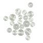 Bead Glass Round Facet 6-8Mm Crys 20Pcs