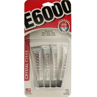 E6000 Crystal Clear Mini Glue Tubes 4Pcs