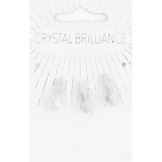 CHINESE CRYSTAL TEARDROP CLEAR AB 3PC