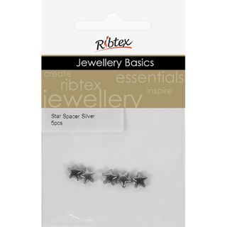 STAR SPACERS SILVER 5PCS