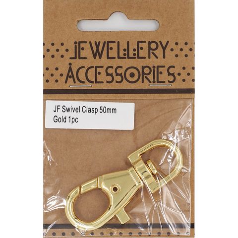 JF SWIVEL CLASP 50MM GOLD 1PC