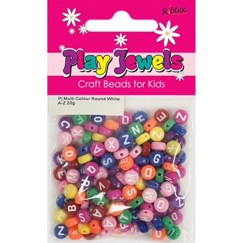 PJ MULTI COLOUR ROUND WHITE A-Z