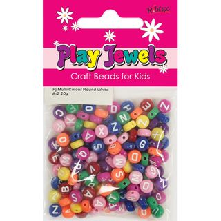 PJ MULTI COLOUR ROUND WHITE A-Z