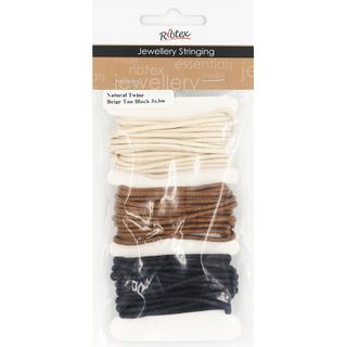 NATURAL TWINE VP BEIGE TAN BLACK 3X3M