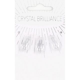 CHINESE CRYSTAL TEARDROP CLEAR 3PC