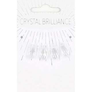 CHINESE CRYSTAL TEARDROP CLEAR 4PC