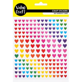 STICKERS  RAINBOW HEARTS 1SH