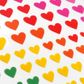 STICKERS  RAINBOW HEARTS 1SH