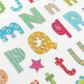 STICKERS FOIL PASTEL ALPHABET 1SH