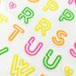 STICKERS NEON GLITTER ALPHABET 1SH