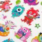 STICKERS FOIL MONSTERS MULTI 1SH