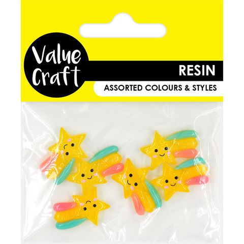 RESIN MINI RAINBOW EMBELLISHMENTS 6PCS