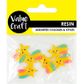 MINI RAINBOW RESIN EMBELLISHMENTS 6PCS