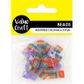 SQUARE 8MM RAINBOW PLASTIC BEADS 30PCS
