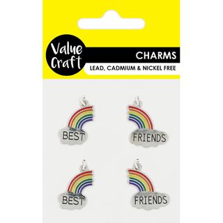 CHARM METAL BEST FRIENDS RAINBOW 4PCS