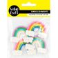 3D RAINBOW CLAY EMBELLISHMENTS 4PCS