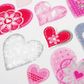 STICKERS FOIL HEARTS AND FEATHERS 1SH