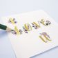 STICKERS GLD FOIL ALPHABET COLOUR IN 1SH