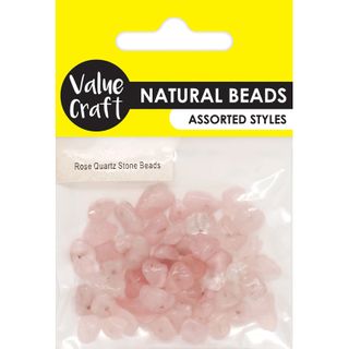 NATURAL GEMSTONE BEADS ROSE QUARTZ 20G