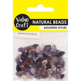 NATURAL GEMSTONE BEADS AMETHYST 20G