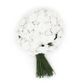 White Poly Flower Ribbon Roses 144 Pc