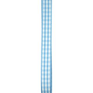 RIB 10MM GINGHAM BABY BLUE 3M