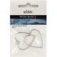 UV RESIN BEZEL HEART SILVER 2PC