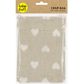 Jute Bag 13X18Cm White Hearts 2Pcs
