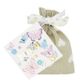 JUTE BAG 13X18CM WHITE HEARTS 2PCS