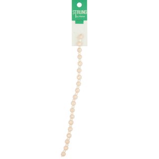 Strung 8Mm Round Facet Cream Ab 19Pc