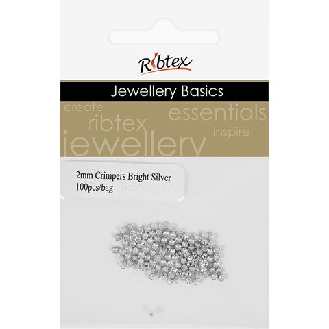 Crimpers Round 2mm Silver 100Pcs