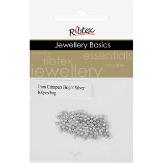 Crimpers Round 2mm Silver 100Pcs