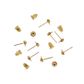 Earring Post And Ends 10mm Gold 10Sets