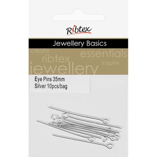 Eye Pins 35mm Silver 10Pcs