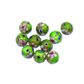 Bead Cloisonne Round 8mm Lime 10Pcs