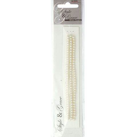 Bead Glass Pearls 4Mm Ivory 105Pcs