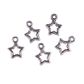 Charm - Star Open 10x12mm Dark Silver