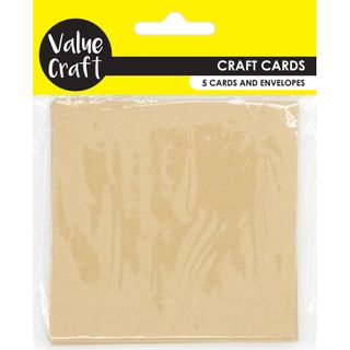 CRAFT CARDS W ENVELOPES NATURAL 5PCS