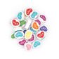 LOVE OVAL PLASTIC BEADS ASSORTED 25PCS